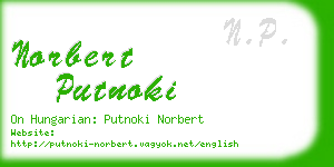 norbert putnoki business card